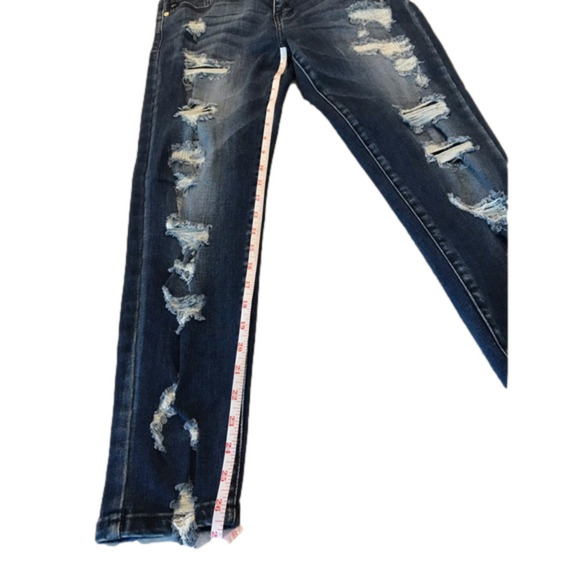 KanCan Los Angeles ESTILO #KC6365D Distressed Dark Blue Mid RiseJeans 11/29 - Picture 9 of 13